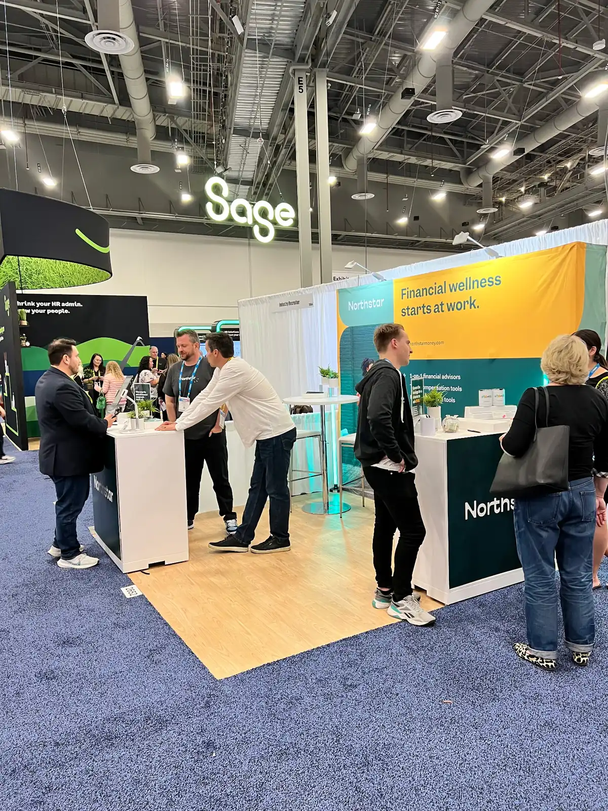 This is an example of a medium-sized booth for a FinTech SaaS startup at SHRM 2023.