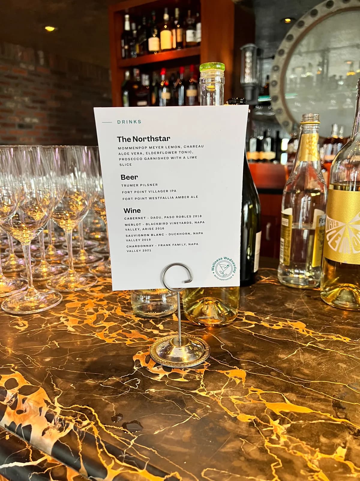 This is an example of a signature drink and a custom drink menu.